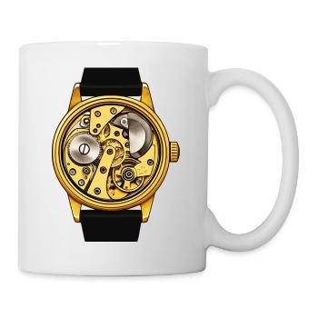 Mouvement mécanique avec microrotor montre des années 60 - Mug blanc - blanc - Droite