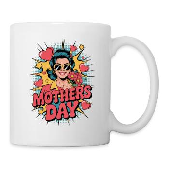 Supermom – Pop Art Mother's Day Motif - Mug - white - Right