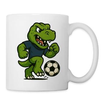 dino fussball - Tasse - Weiß - Rechts