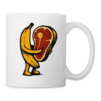 Banana with meat - Mug - white - Right