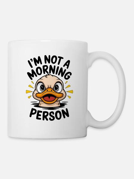 Ich bin kein Morgenmensch - Tasse - Weiß