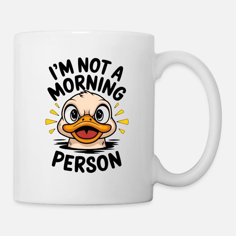 Ich bin kein Morgenmensch - Tasse - Weiß