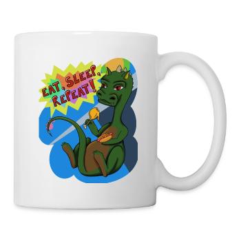 Eat sleep repeat - Mug - white - Right