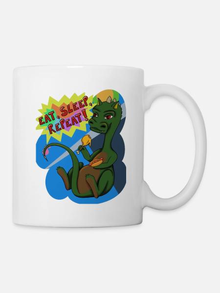 Eat sleep repeat - Mug blanc - blanc