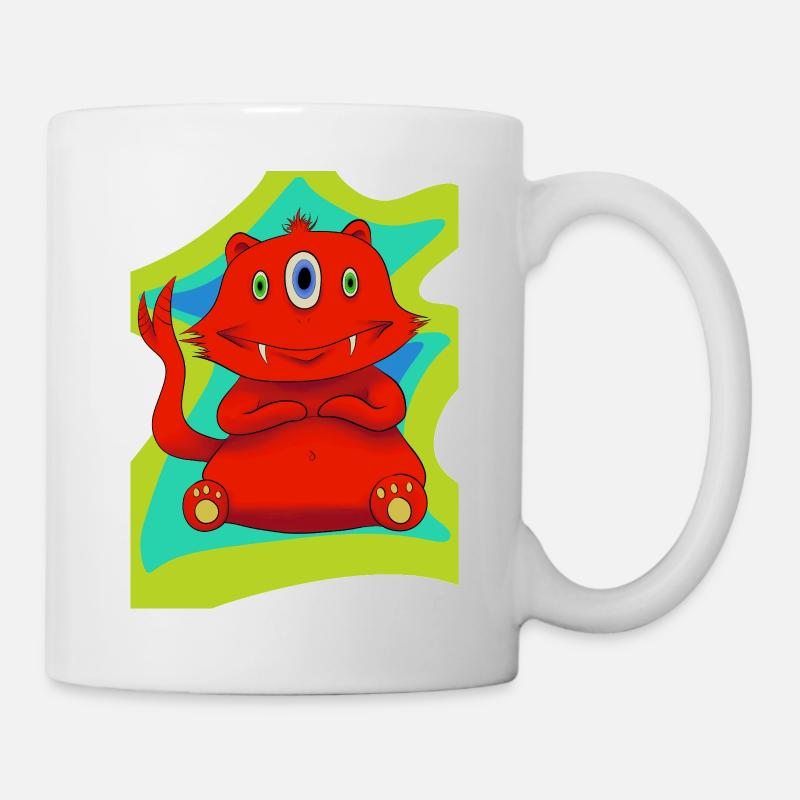 Monstre a trois yeux - Mug blanc - blanc