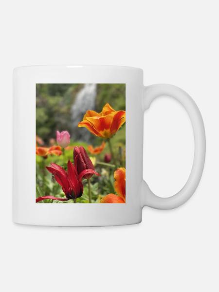 Tulipes colorées - Mug blanc - blanc