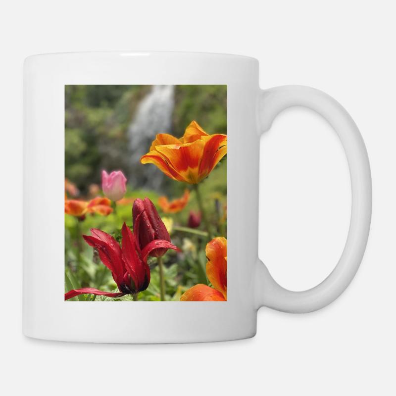Tulips colorful - Mug - white