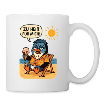 Pingouin tropical, trop chaud pour moi ! - Mug blanc - blanc - Droite