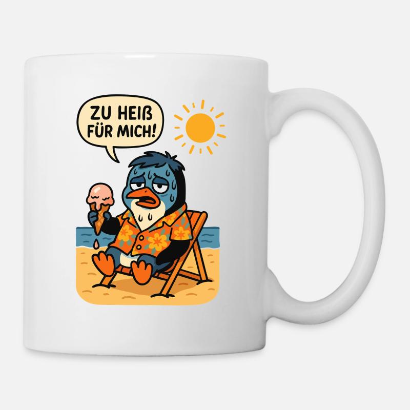 Tropen-Penguin, zu heiß für mich! - Tasse - Weiß