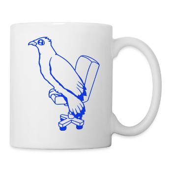 Bird Sitting Chair Desk Swivel Chair Working - Mug - white - Right