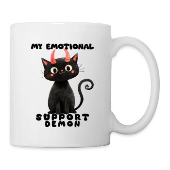 Emotional Support Demon – Funny Cats Edition - Mug - white - Right