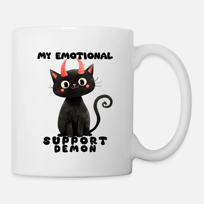 Emotionaler Support-Dämon – Lustige Katzen Edition - Tasse - Weiß