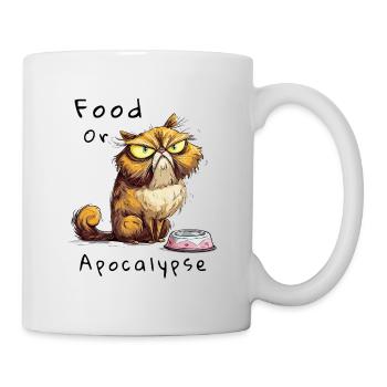 Futte ou Apocalypse – Humour félin - Mug blanc - blanc - Droite