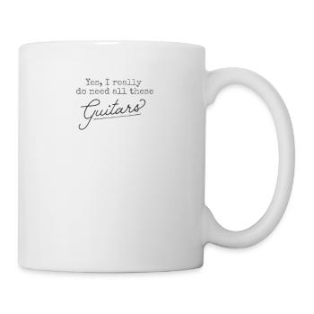 Lustiges Design für Gitarristen, humorvolle Phrase - Tasse - Weiß - Rechts