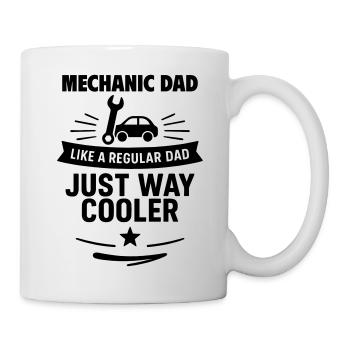Papa de l’atelier – plus cool que la moyenne - Mug blanc - blanc - Droite