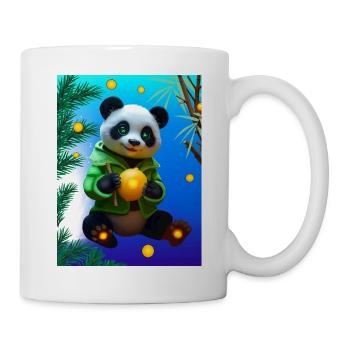 Cyber Zitrone Bambus Panda - Tasse - Weiß - Rechts