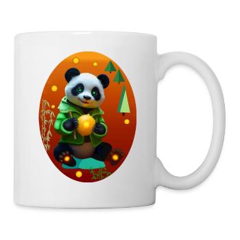 Cyber Zitrone Bambus Panda - Tasse - Weiß - Rechts