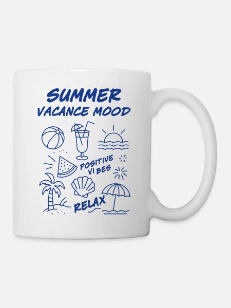 Sommerferien - Tasse - Weiß