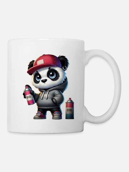 Panda Graffiti - Tasse - Weiß