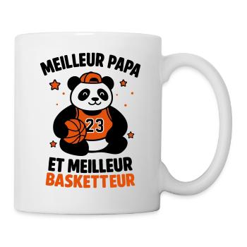 Meilleur basketteur meilleur papa Basket Sport - Mug blanc - blanc - Droite