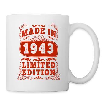 1943 Geburtstag 1943 Jahrgang 1943 Geburtstag - Tasse - Weiß - Rechts