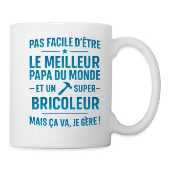 Super Papa Bricoleur bricolage idée cadeau père - Mug blanc - blanc - Droite
