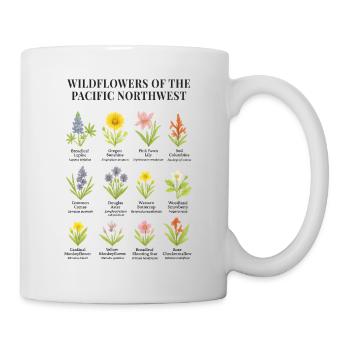 Wildblumen aus dem pazifischen Nordwesten - Tasse - Weiß - Rechts