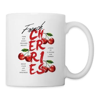 French Cherries-Sunkissed Sweetness - Tasse - Weiß - Rechts