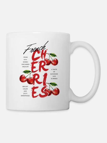 French Cherries-Sunkissed Sweetness - Tasse - Weiß