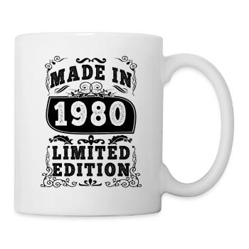 1980 Original 1980 Vintage Vintage Retro Jahrestag - Tasse - Weiß - Rechts