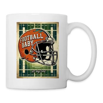Vintage American Football Helmet - Mug - white - Right