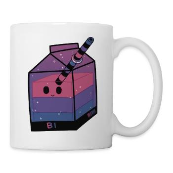 🌈 Bi Milk Box – Berry Blue & Pink Jelly 💗💜💙 - Mug - white - Right