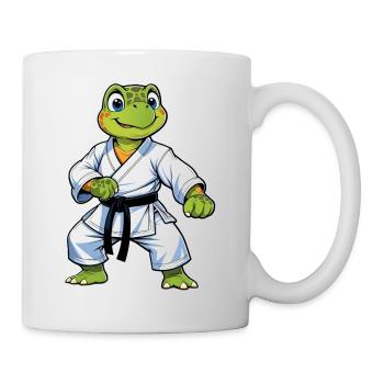 Karate Turtle Cartoon - Martial Arts - Mug - white - Right
