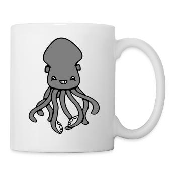 Pieuvre Pieuvre Pieuvre Calmar Mignon Calmar géant Drôle - Mug blanc - blanc - Droite