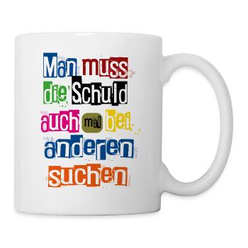 Vous devez chercher à blâmer les autres - Mug blanc - blanc - Droite