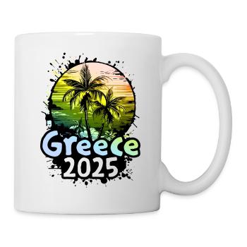 Grèce 2025 Palmiers de vacances - Mug blanc - blanc - Droite
