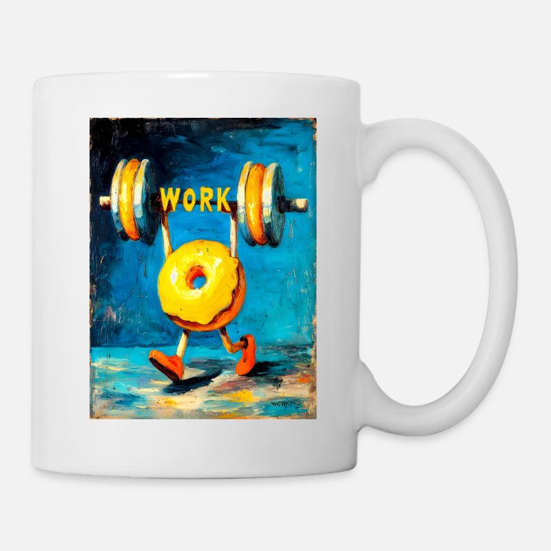 "Workout" by van Gogh - Tasse - Weiß