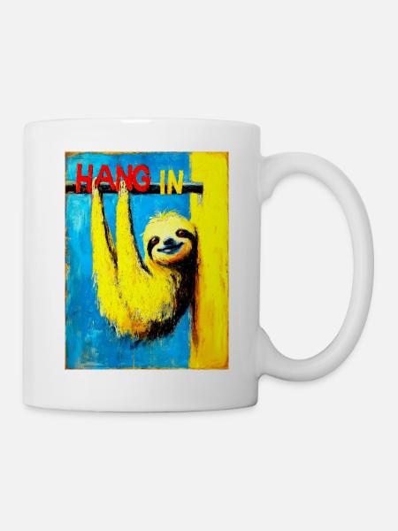 "Hang in there" by van Gogh - Mug - white