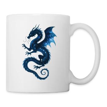 Himmlischer Drache – Sternenhimmel Kosmische Bestie Illustration - Tasse - Weiß - Rechts