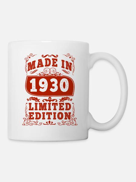 1930 Geburtstag 1930 Jahrgang 1930 Geburtstag - Tasse - Weiß