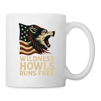 Wild Howl, Kostenloser Kurs - Amerikanisch - Tasse - Weiß - Rechts