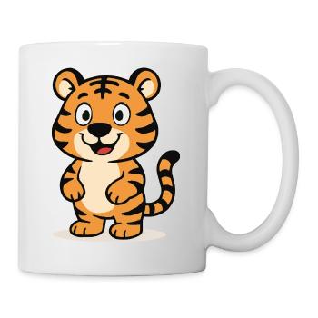 tiger comic - Tasse - Weiß - Rechts