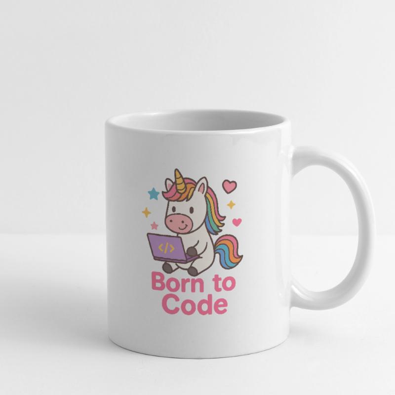 programmierendes Einhorn Tasse