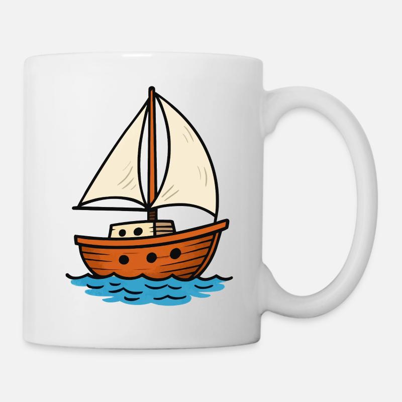 segelboot - Tasse - Weiß
