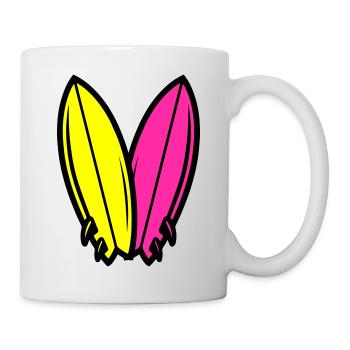 Surfbrett Symbol Surfen - Tasse - Weiß - Rechts