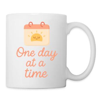 Un jour à la fois Calendrier et motivation - Mug blanc - blanc - Droite