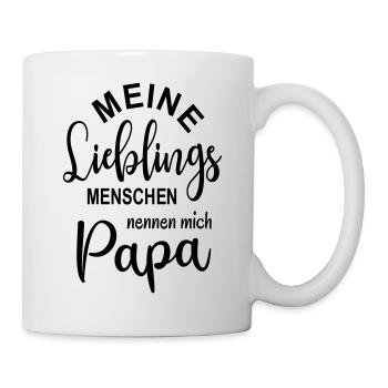 Papa Sohn Tochter Lieblingsmensch Töchter Söhne - Tasse - Weiß - Rechts