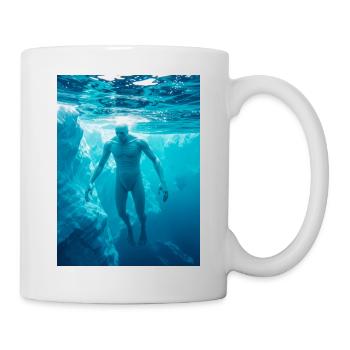 Ningen, modern Antarctic humanoid sea cryptid lege - Mug - white - Right