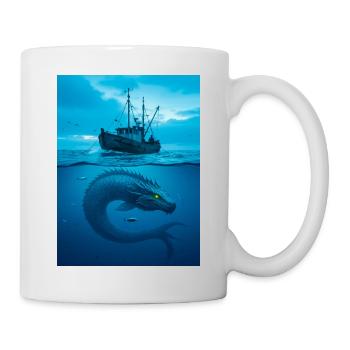 Cirein-Cròin, dragon de mer métamorphe d’Écosse - Mug blanc - blanc - Droite