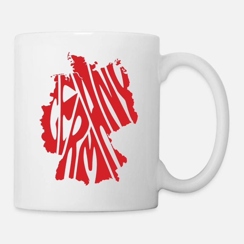 Retro Map of Germany - Mug - white